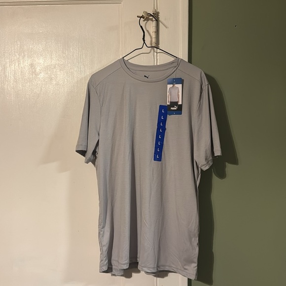 PUMA Men's Active Tee Gray Large Airy Short Sleeve Tee - Picture 9 of 15